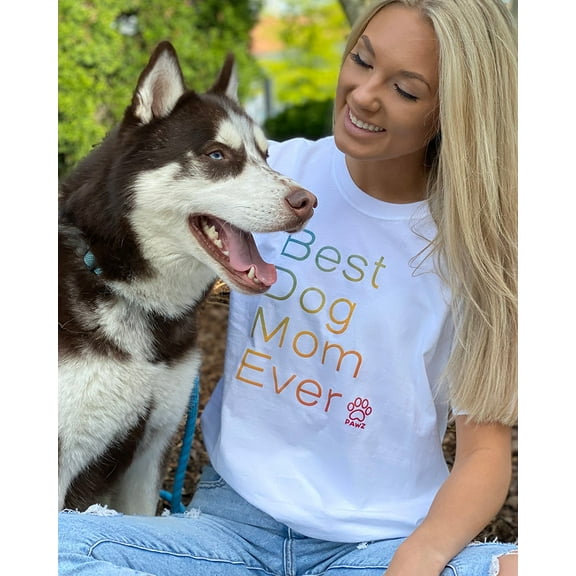 Pawz Best Dog Mom Ever White Tee