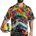 thumbnail image 4 of Mind car Men's Short Sleeve Beach Shirts, Casual Printed Poplin Button Down, Unisex Summer Hawaiian Shirt, 4 of 6