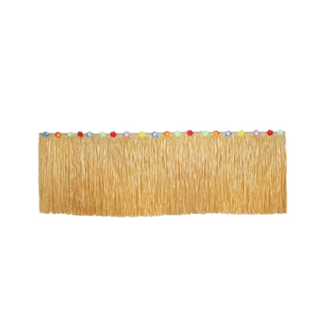 Grass Table Skirt Summer Lightweight Practical Durable Reusable Stylish Graduation Party for Baby Shower Tabletop Farm Ceremony Decor
