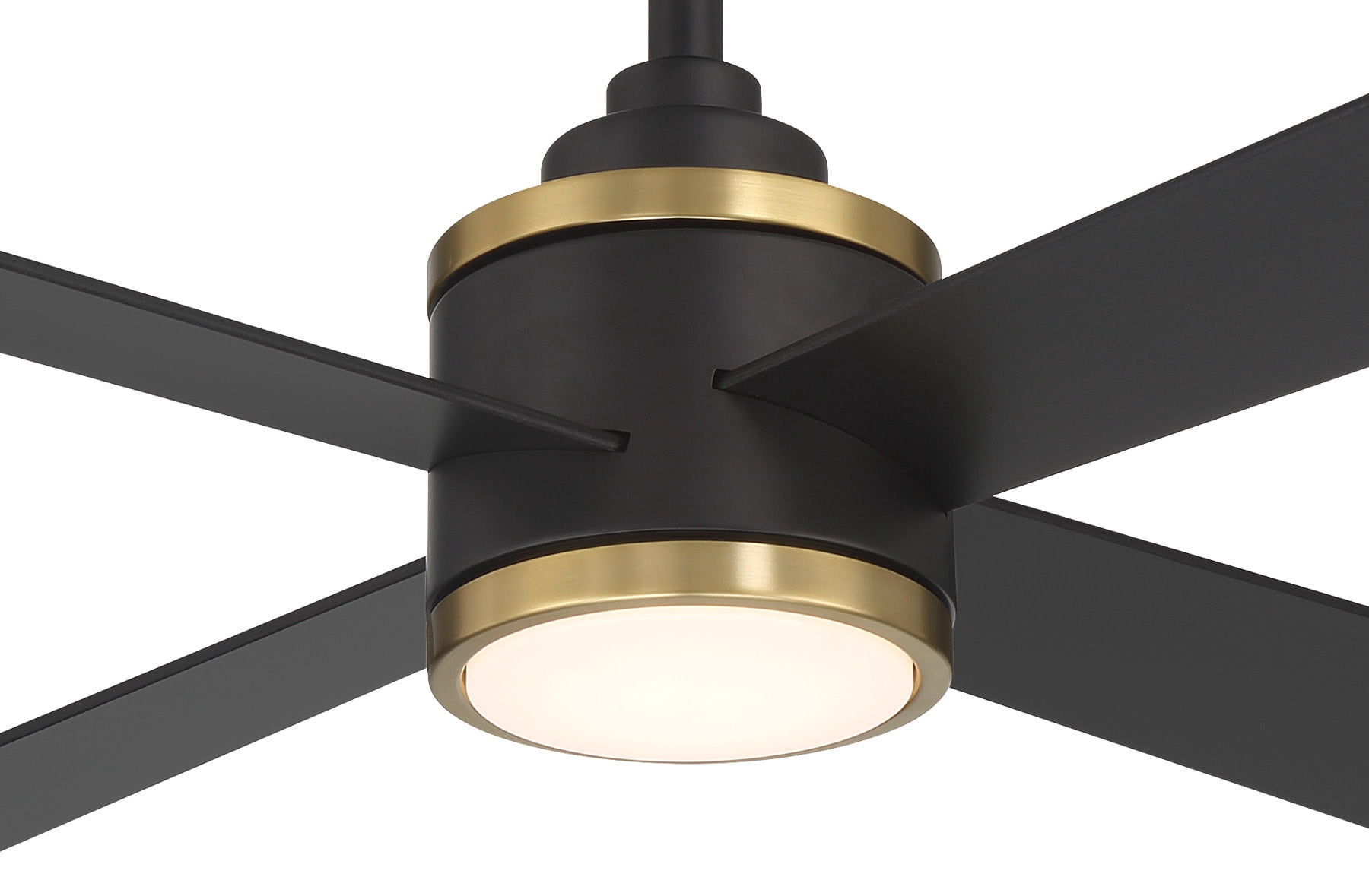 Minkaaire F796L-CL/SBR F796L-CL/SBR 54" 4 Blade Led Indoor Ceiling Fan - Coal / Soft Brass