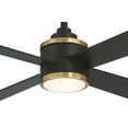 thumbnail image 4 of Minkaaire Falco Falco 54" 4 Blade Led Indoor Ceiling Fan - Coal / Soft Brass, 4 of 7