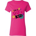 thumbnail image 3 of Inktastic I'm a 60's Kid 1960's Style Colorful Flowers Women's T-Shirt, 3 of 5