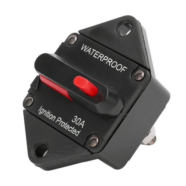 Circuit Breaker, Long Durability Rated 32V Overload Protector Switch With Switch For Car Boat Truck Bus RV ATV 30A