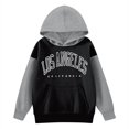 thumbnail image 4 of Children Long Sleeve Color Matching Printed Letters Hooded Fleece Sweater, 4 of 4