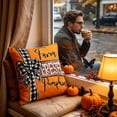 thumbnail image 6 of PiGOGI Thanksgiving Pillow Covers Pumpkin Maple Leaf Print Throw Pillow Cases Fall Cushion Covers Soft Home Decor for Sofa Bedroom, 6 of 7