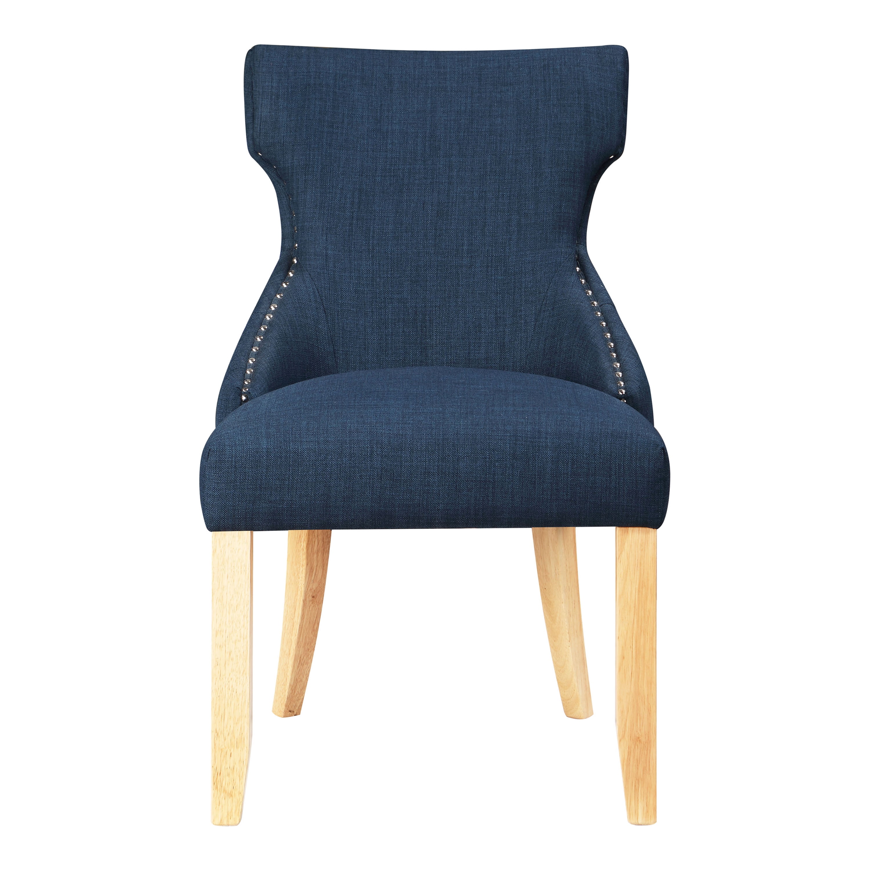 Furniture of America Taryn Upholstered Wood Dark Blue Side Chairs (Set of 2)