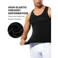thumbnail image 4 of 2 Pack Mens Compression Shirt Slimming Body Shaper Gynecomastia Tummy Control Workout Tank Top Undershirt, 4 of 8