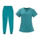 thumbnail image 1 of Conjuntos de uniformes médicos para mujer, trajes de trabajo, pantalones finos y suaves para mujer, uniforme de enfermera para en sala de SG, 1 of 7