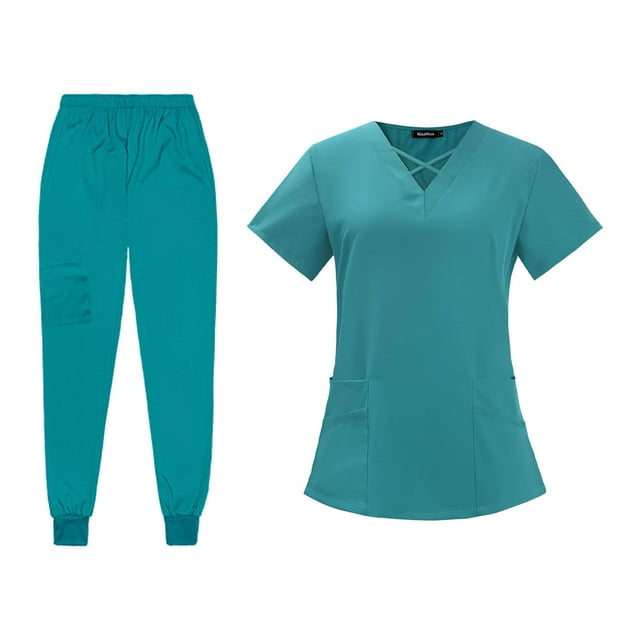 Ensemble de Gardien d'Infirmière pour Femmes, Tenues de Travail, Pantalon Long Doux, Uniforme d'Infirmière, Sarrau TG