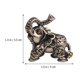 thumbnail image 2 of OUNONA 2Ud Adorno De Elefante En Cobre Marrón Para Creativa En O Gabinete, 2 of 8