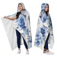 thumbnail image 2 of Watercolor Ragdoll Cat Wearable Blanket Hoodies for Women Men Adults Cat Lovers Warm Lightweight Blue Roses Cute Ragdoll Cats Hooded Blankets for Couch Bed Decor Birthday Gifts 50x60 Inch, 2 of 5