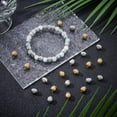 thumbnail image 2 of 60Pcs 2 Colors Column Beads Barrel Beads 303 Stainless Steel Large Hole Bead Metal Textured Bead Loose Spacer Beads European Beads for DIY Bracelet Necklace Jewelry Making Hole 4.2mm Colorful, 2 of 5