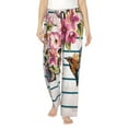 thumbnail image 2 of Kdxio Women's Comfy Stretch Bird and FloralPrint Drawstring Pajama Pants-Small, 2 of 9