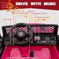 thumbnail image 6 of Ambifirner 24V 2 Seater Ride On Car, 4WD x 550 Motors, 4-EVA Wheels, Remote Control, LED Lights & Music, Spring Suspension, Ride On Toys for Big Kids, Max 110 lbs,Pink, 6 of 7
