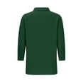 thumbnail image 4 of YFNNUP Women's Cotton Linen 3/4 Length Sleeve Shirts Button Down Lapel Collar Tshirt Dressy Work Tops Casual Business Blouses with Pockets Green XXL, 4 of 8
