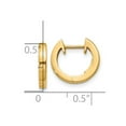 thumbnail image 2 of 10k Solid Yellow Gold Polished 2mm Hinged Hoop Earrings 9x2.5mm Wide Hoop Earring for Women, 2 of 2