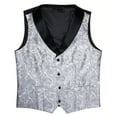 thumbnail image 4 of Donemore Men's Single-Breasted V-Neck Suit Vest Waistcoat Medieval Punk Style Vintage Style Metal Button Slim-Fit Casual Mens Top, 4 of 6