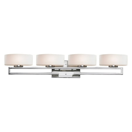 Opal Bathroom Shade - Z-Lite 3011-4V Cetynia 4-Light Bathroom Vanity Light with Matte Opal Glass Shade