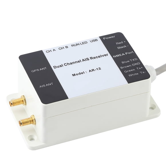 Receptor AIS De Doble Canal, Distancia De Recepción Receptor AIS AR-12 De Larga Distancia Tamaño Rendimiento Estable Portátil De Pequeño Para Exteriores Para Barcos