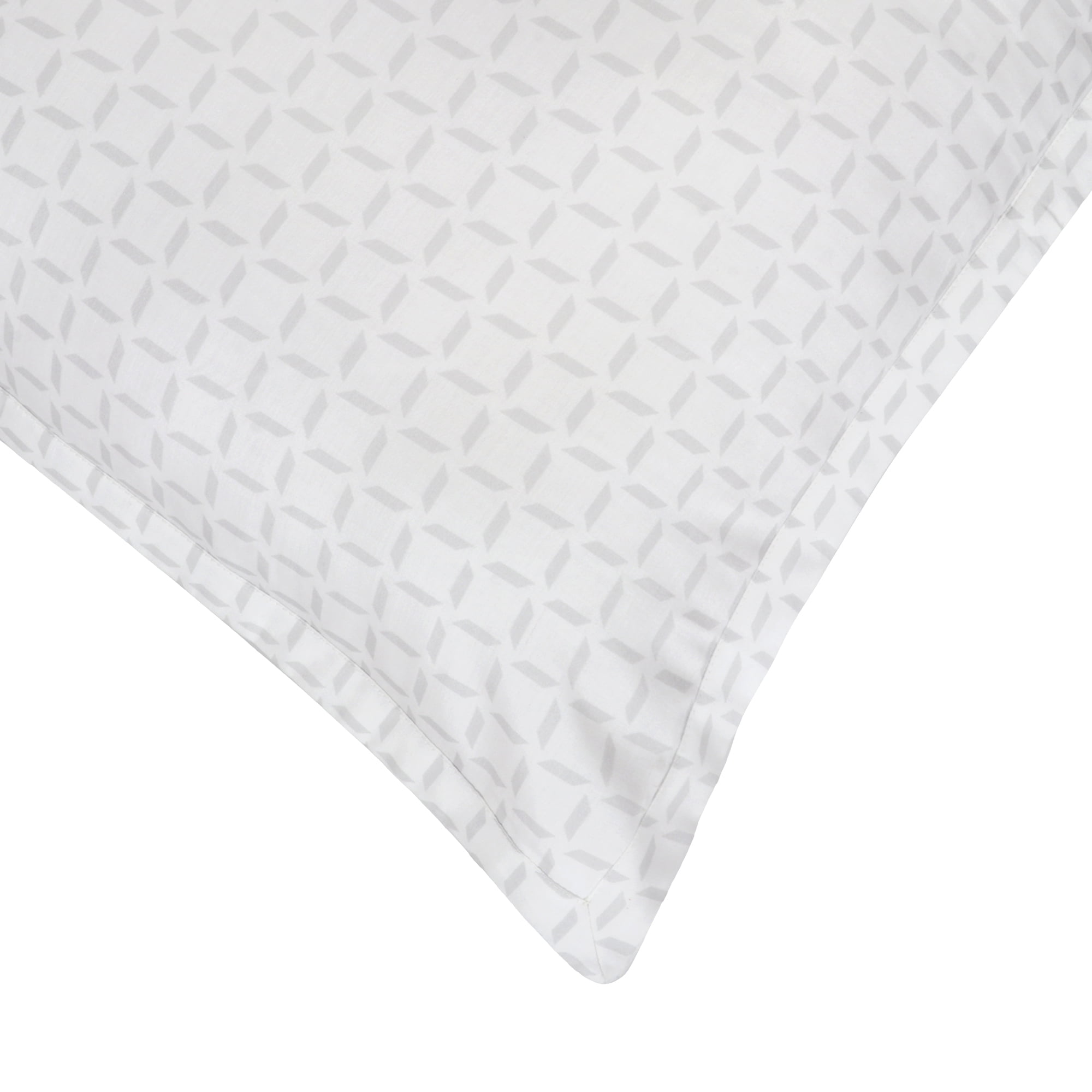 Delara Contemporary Gray Cotton Euro Shams, Standard/Queen (2 Count)