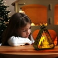 thumbnail image 4 of Halloween Clearance! VWRXBZ Christmas Decorations Vintage Night Light Luminous Gift Window Desktop Ornaments Arrangement Props Wind Lamps, 4 of 5