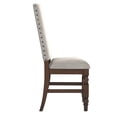 thumbnail image 4 of Weston Home Patterson Dark Oak Finish Upholstered Dining Chairs, Gray Linen (Set of 2), 4 of 6