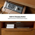 thumbnail image 6 of 26" Tall 2-drawer End Table Set of 2 with Charging Station Table for Living Room Acorn, 6 of 9