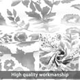 thumbnail image 4 of DriftAway Julia Watercolor Blooming Flower Floral Lined Thermal Insulated Window Curtain Valance Rod Pocket 52 Inch by 18 Inch Plus 2 Inch Header Gray 1 Pack, 4 of 7