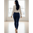 thumbnail image 3 of SET DE 2 LEGGING GRUESO DE MUJER AZUL Y NEGRO DISEÑO MEZCLILLA UNITALLA, 3 of 9