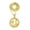 Gold-Tone, variant on Stone Stud Encircled U Pendant with 2mm Box Chain Necklace, Gold-Tone, 20"