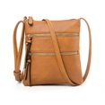 thumbnail image 1 of Bolso de hombro para mujer, informal, multifuncional, con bolsillo y doble cremallera, vertical, tipo bandolera, 1 of 6