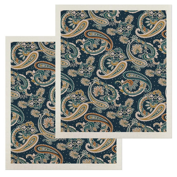 Briarwood Lane Paisley Swedish Dishcloth (2-pack)