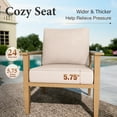 thumbnail image 5 of Summit Living 5-Piece Woven Rope Outdoor Patio Furniture Set with Swivel Chairs & 2 Round Nesting Coffee Table, Wood-Grain Metal Outdoor Patio Conversation Set for 5 People, Beige, 5 of 14