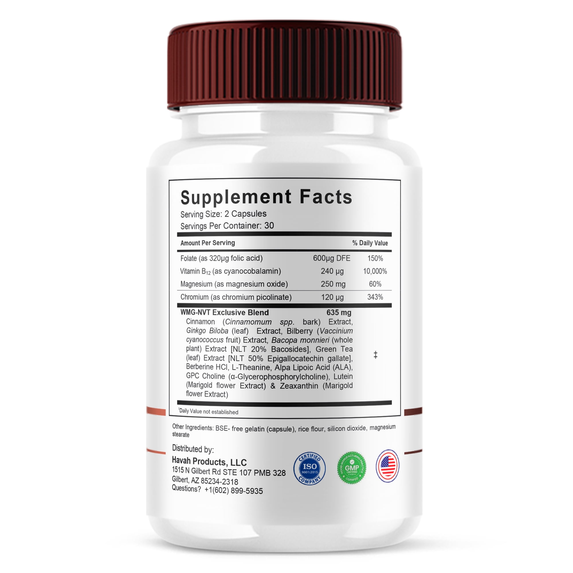 (5 Pack) Vapocept Premium Brain Supplement, Vapo Cept Support (300 Capsules)