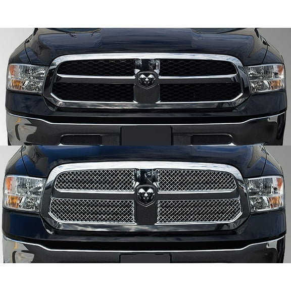 Chrome ABS Plastic Grille Overlays 4Pc Fits Ram Trucks RAM 2013-2018 ABS429