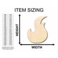 thumbnail image 2 of Unfinished Wood Fire Element Silhouette - Craft- up to 46" DIY 12" / 1/4", 2 of 3