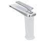 thumbnail image 4 of Grifo de baño moderno con suministro de agua fría y caliente, acabado en plata blanca, estilo nórdico, grifo para lavabo G1/2, 4 of 8