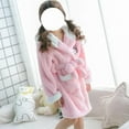 thumbnail image 6 of Kawaii Sanrio Hello Kitty Pajamas Night-Robe Autumn Winter Hooded Thick Bathrobe Matching Outfit Clothes Top, 6 of 14