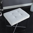 thumbnail image 5 of Carolina Classic Furniture Summer Vanity Bench, White and Chrome, 5 of 5