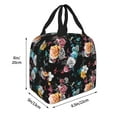 thumbnail image 2 of Bingfone Hibiscus Rose Print Lunch Bag Insulated Lunch Box, Small Leakproof Cooler Food Lunch Containers Reusable High Capacity Lunch Tote Bags for Work, Travel, Outdoor, 2 of 5