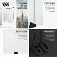 thumbnail image 3 of VIGO Elan E-Class 56 to 60 in. W x 66 in. H Sliding Frameless Tub Door in Matte Black with 3/8 in. (10mm) Fluted Glass, 3 of 14