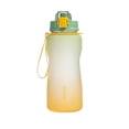 thumbnail image 1 of Cateissary Taza de bebida de paja de gran capacidad para el hogar, oficina, trabajo, botella de agua de té, portátil, para exteriores, gimnasio, Teteras Amarillo 2200ml, 1 of 6