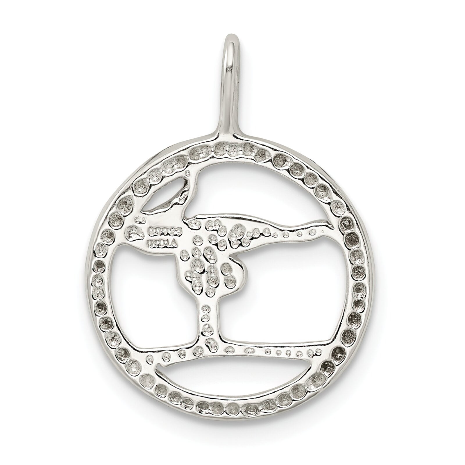 Sterling Silver Gymnastics Charm Gymnast FindingKing