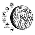 thumbnail image 4 of Balery Hand Drawn Snake Cubiertas para Neumáticos - Protector Resistente para Neumáticos de Camioneta, SUV, Remolque, Camper y RV-14 inch, 4 of 6