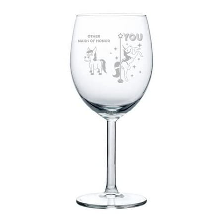 

Wine Glass Goblet Maid Of Honor Superstar Unicorn Funny (10 oz)