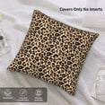 thumbnail image 3 of Leopard Print Throw Pillow Covers Home Decor 18x18 Inch Cute Cheetah Print Decorative Pillowcase Cushion Cover for Bed Sofa Couch, 2 Sets, 3 of 6