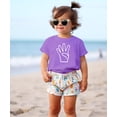 thumbnail image 3 of Four Hand 4th Birthday Shirt for Boys and Girls Unisex Age 4 T-Shirt for Kids Purple Shirt 5-6, 3 of 5