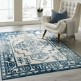 thumbnail image 7 of Reflect Nyssa Distressed Geometric Southwestern Aztec 5x8 Indoor or Outdoor Area Rug Ivory and Blue, 7 of 7