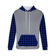 thumbnail image 5 of AnuYalue Men's Big and Tall Plaid Graphic Hoodie Casual Long Sleeve Hooded Sweatshirts Outdoor Athletic Pullover Oversize Color Block Hoodies, 5 of 5