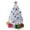 White, variant on Prextex 23" DIY Tabletop Mini Pink Christmas Tree with Multi-Color LED Lights, Star Treetop, Decorated Gift Boxes and Hanging Ornaments for DIY Christmas Decoration